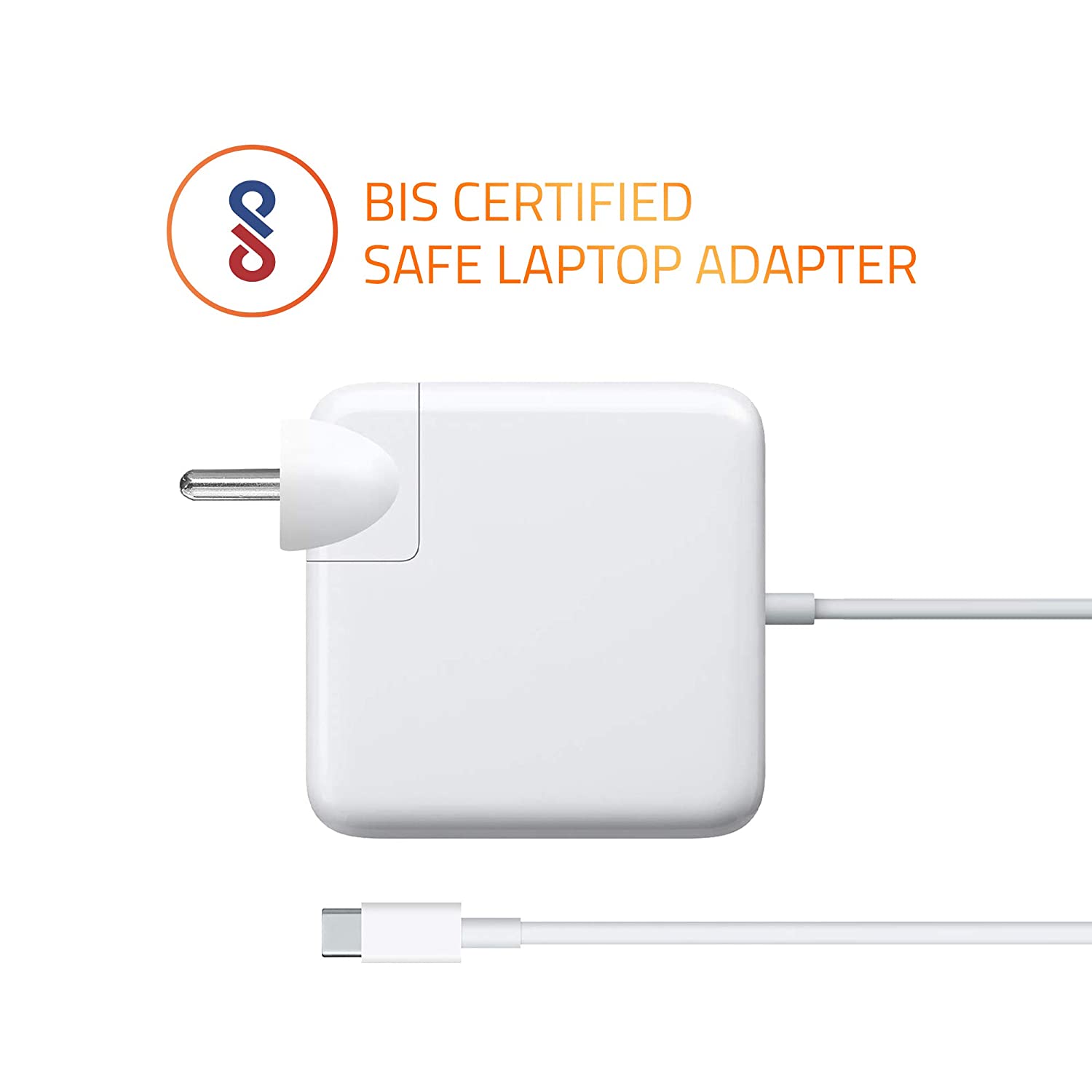 Apple 61 Watts USB Type C Laptop Adapter/Charger Compatible with MB Pro 13” (20.3V,3A) 2016 Onwards. Connector: USB Type-C (USB PD/QC 3.0) - Image 2