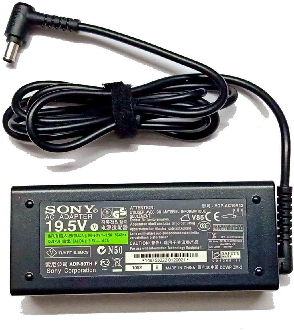 Laptop Charger for Sony 19.5V 3.9A Adapter Power Supply for Sony VAIO VGP-AC19V19 VGP-AC19V37 75 W Adapter (Power Cord Included) Sony 90w - Image 4