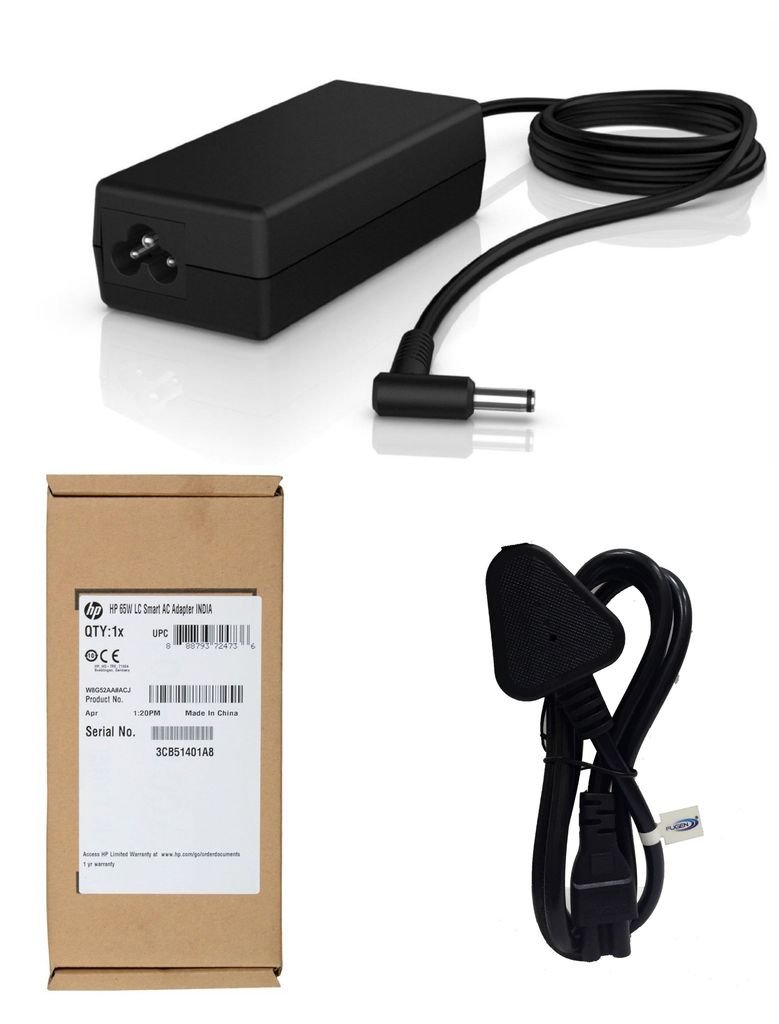 HP 65W AC Charger Adapter 4.5mm for HP Pavilion Black (With Power Cable) -- MPN: HP 65W Bluetip - Image 2