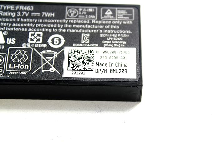 3.7V 7WH FR463 NU209 Laptop Battery compatible with Dell R900 R910 R710 2950 2900 6950 6850 PE1950 PE2950 P9110 U8735 Perc 5i 6i - Image 2