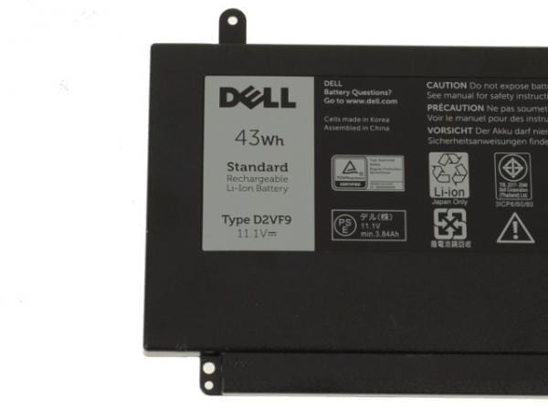Dell - Inspiron 15 (7547) / 15 (7548) Vostro 5459 43Wh 3-cell Laptop Battery-- MPN: D2VF9 - Image 2