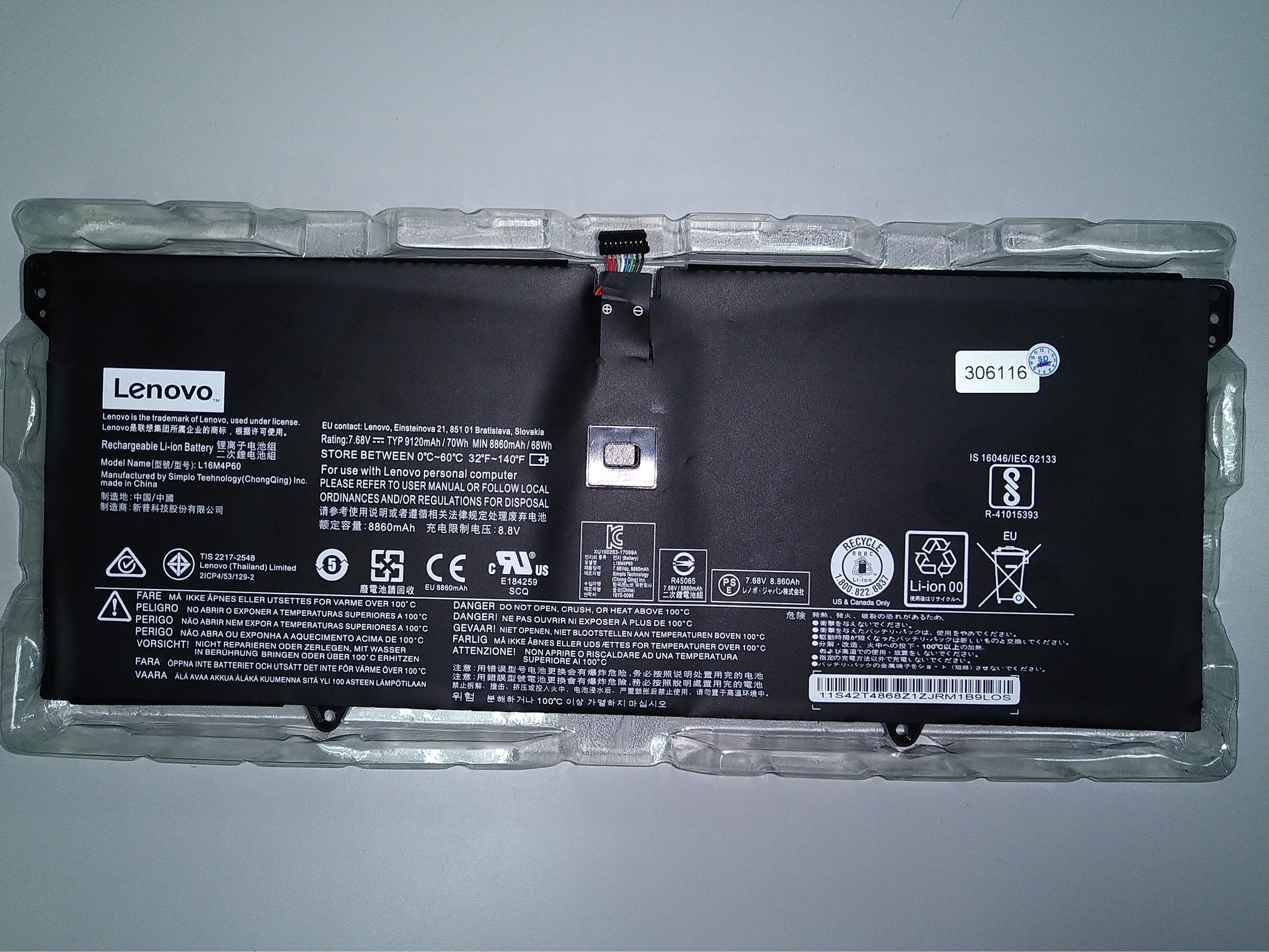 Original L16M4P60 Laptop Battery For Lenovo Yoga 920-13IKB 80Y7005EBM 80Y70063US 5B10N01565 L16C4P61 - Image 3