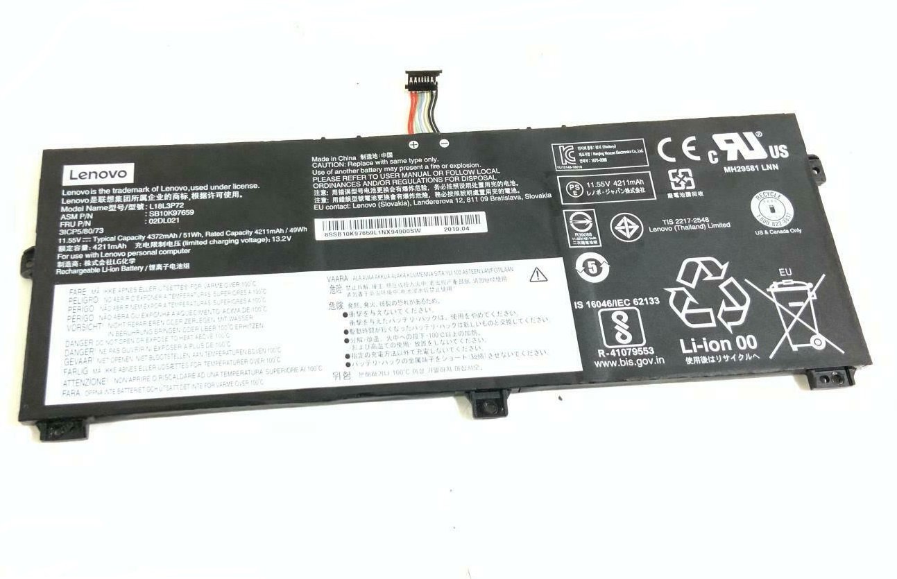 New Genuine 49W laptop battery 02DL022 , 02DL021 , SB10T83170 , 5B10W13927 for LENOVO ThinkPad X390 Yoga 20NN notebook