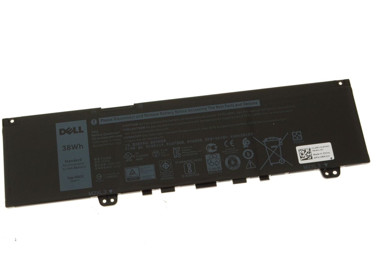 11.4V 38WH F62G0 - Laptop Battery For DELL Inspiron 13 5370 7370 7373 7380 7386 Vostro 5370 RPJC3 39DY5-- MPN: F62G0