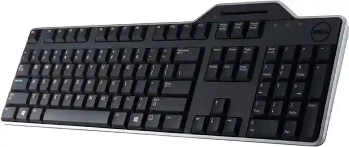 Dell KB813 Smartcard USB Wired Spill Resistance Keyboard with Palm Rest (International English) - Black