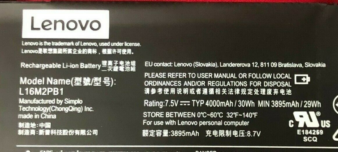 Original L16M2PB1 7.5V 30Wh 2cell Laptop Battery for Lenovo IdeaPad 320-15IKBR V15-IIL-82C5 Legion V320-17IKB(81CN) new-- MPN: 320-15isk - Image 4